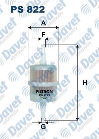 FILTRON PS6006 Benzin Filtresi Eski Kod: Filtron Ps822 Corsa C-Escort-Jetta-Polo-Golf Lt 28 35
